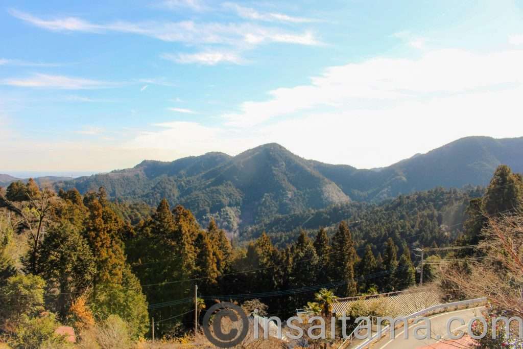 View of a mountain from catbus bus stop